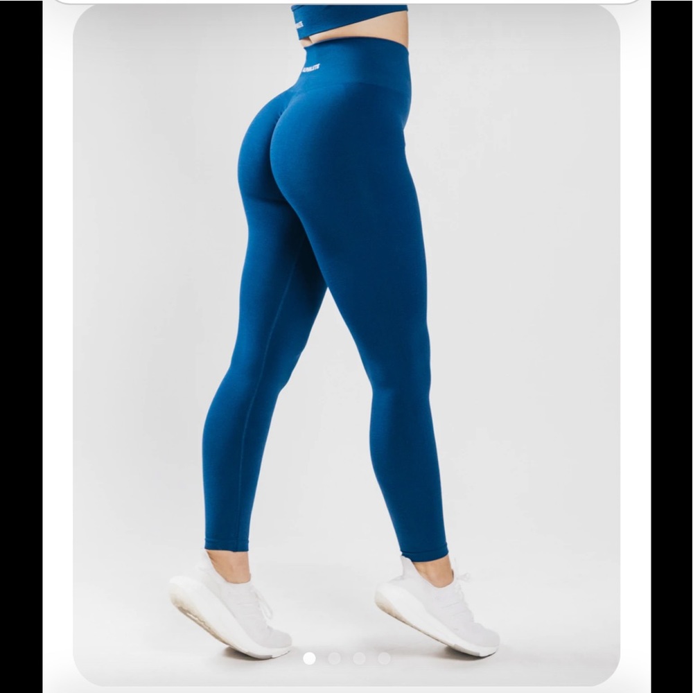 Alphalete Amplify scrunch yoga leggings Victory Blue New XXS